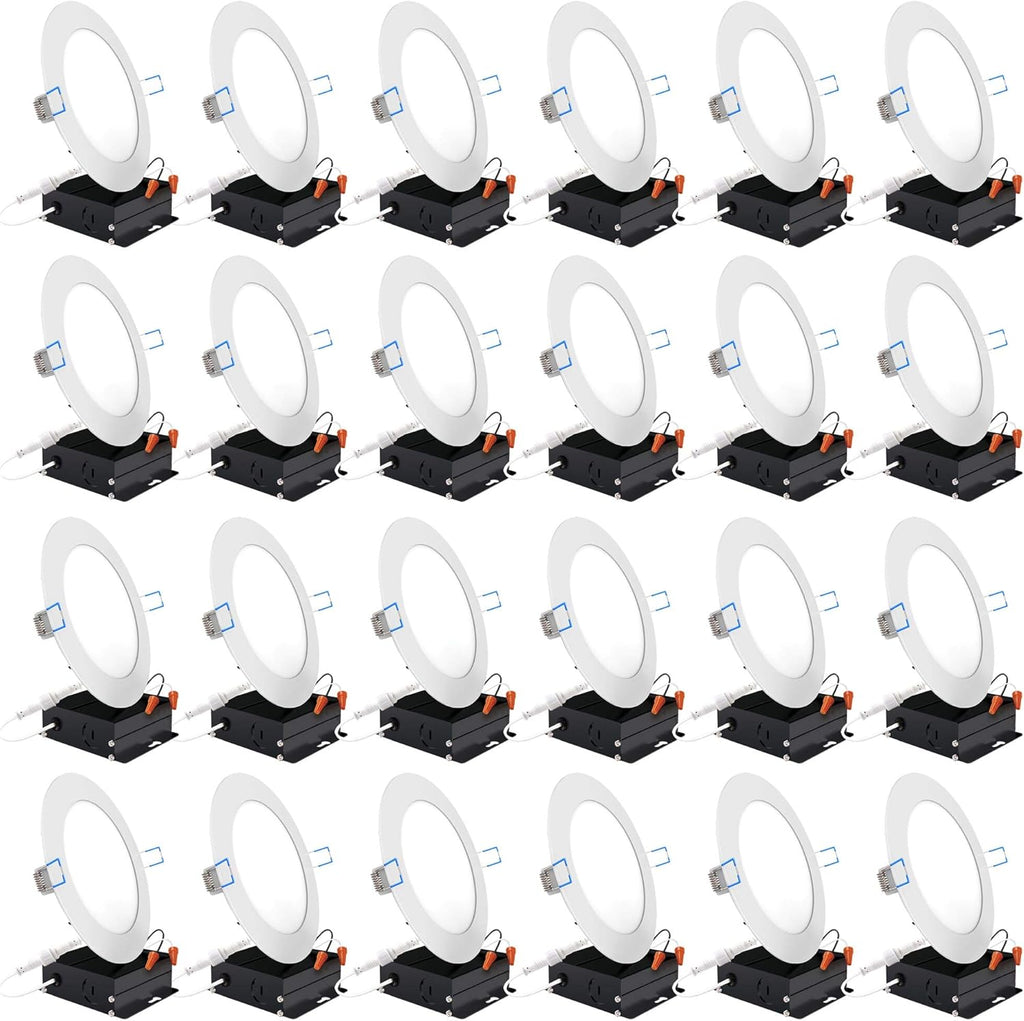 24 Pack 4 Inch Ultra Thin LED Recessed Ceiling Lights, 4000K Cool White, Dimmable 10W, 650 LM A218326
