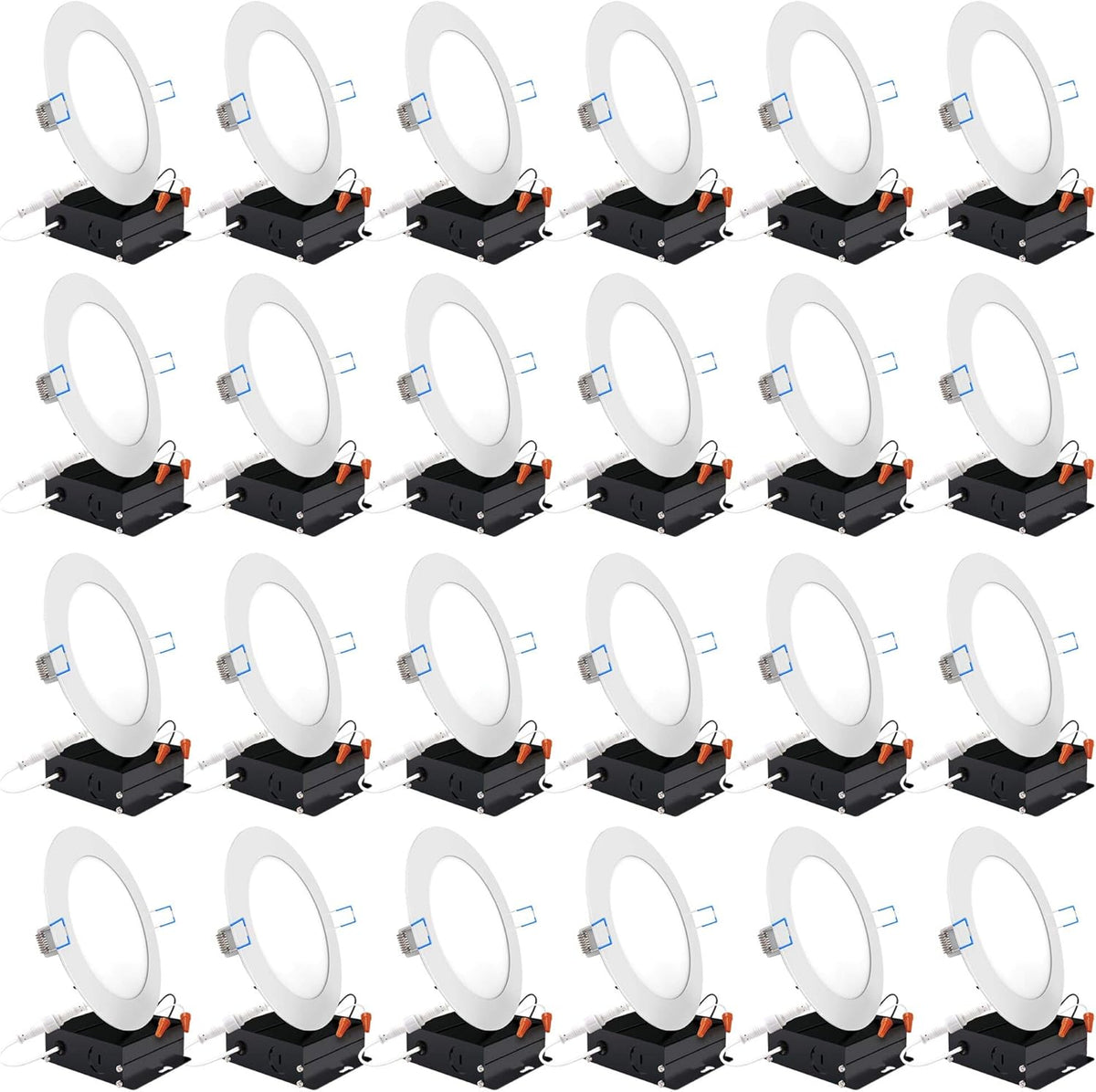 24 Pack 4 Inch Ultra Thin LED Recessed Ceiling Lights, 4000K Cool White, Dimmable 10W, 650 LM A218326