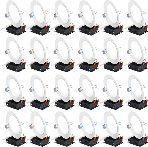24 Pack 4 Inch Ultra Thin LED Recessed Ceiling Lights, 4000K Cool White, Dimmable 10W, 650 LM A218326