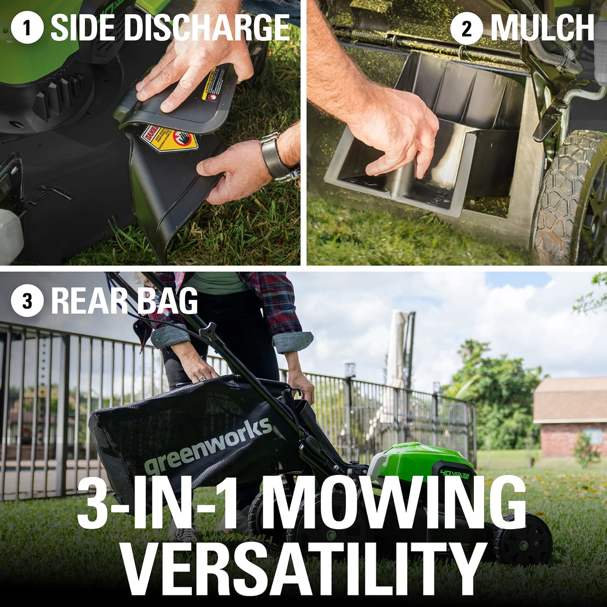 40V 20 Brushless Push Lawn Mower with 4.0 Ah Battery & Quick Charger A852370