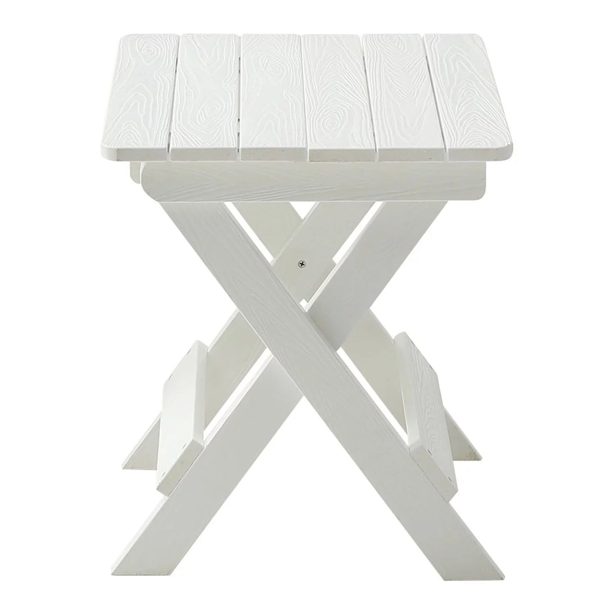 Foldable Small Table and Chair Set with 2 Chairs White L20716