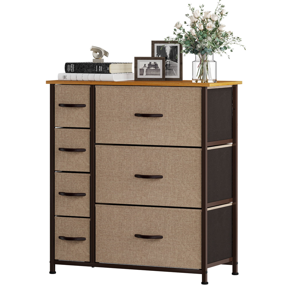 Gray Metal Fabric Wood Drawer Chests T23661