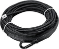 85ft x 3/8 inch Synthetic Winch Line Rope with Heat Rock Guard Z475