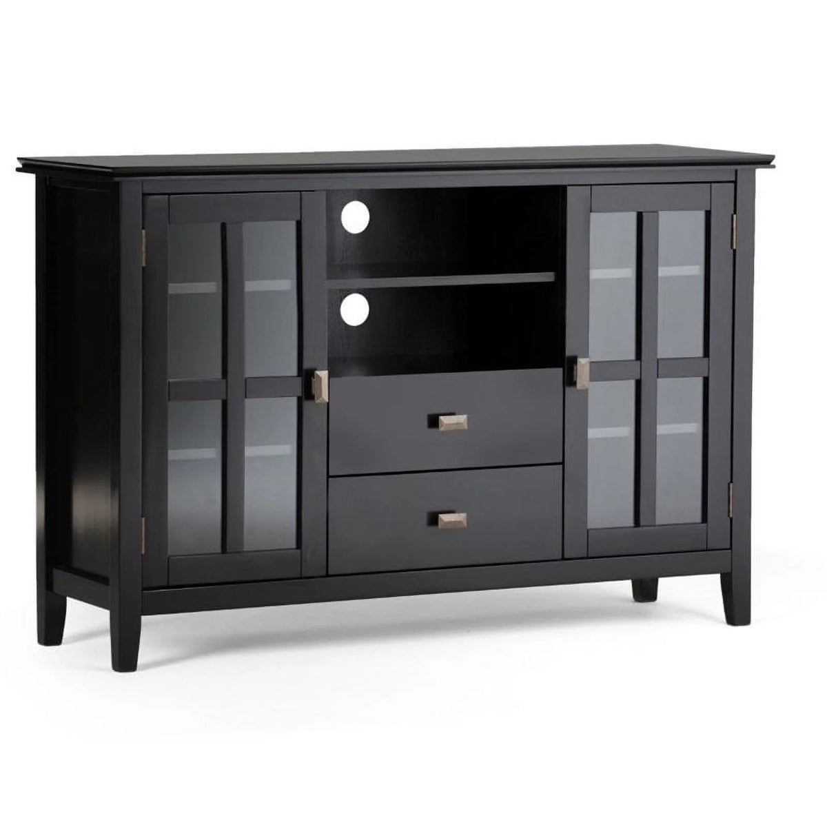 Black Wood TV Media Stand T635803