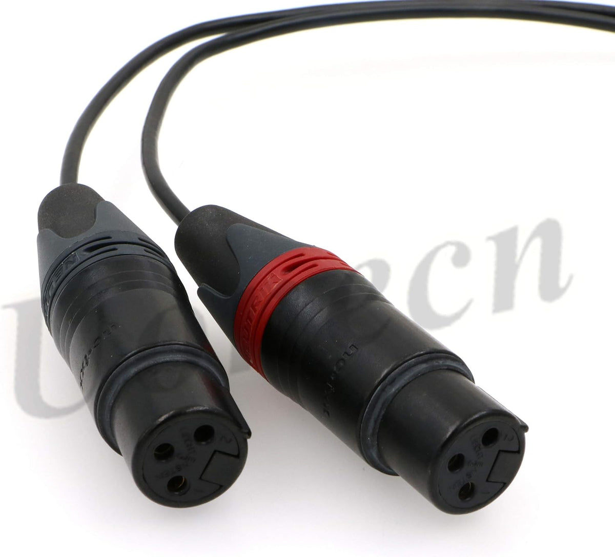Two XLR 3 pin Female to Right Angle 5 pin Male Audio Cable Pack of 2 C64706
