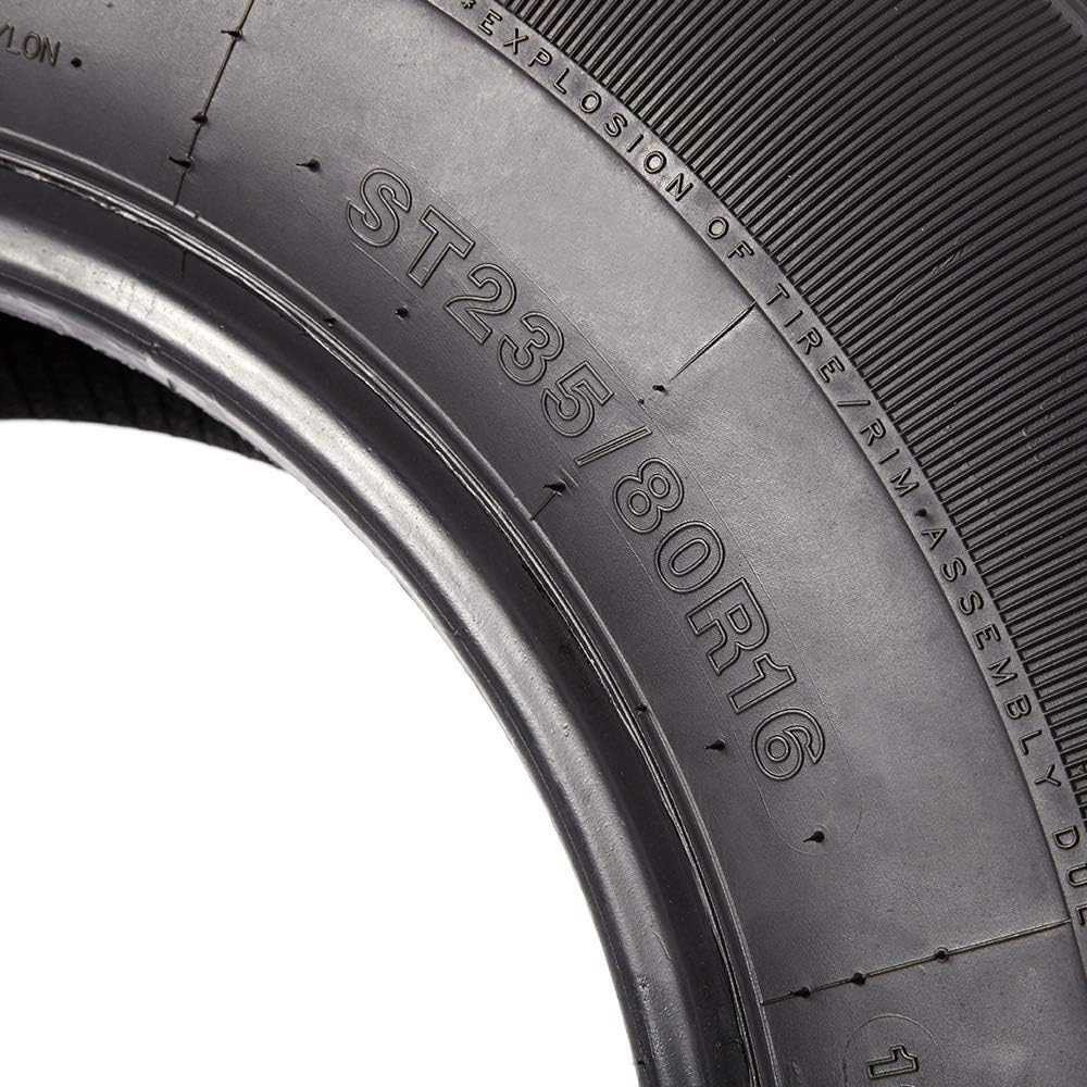 Set of 4 Radial Trailer Tires ST235/80R16 Load Range E 10PR Speed Rating N V485465