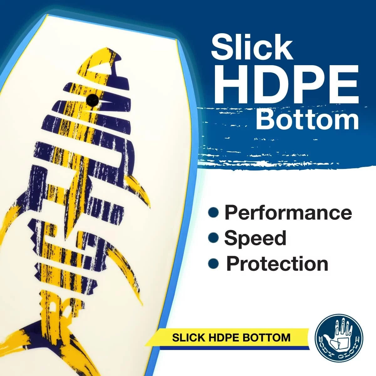 45 inch Bodyboard with Coiled Leash & Wrist Strap T18303