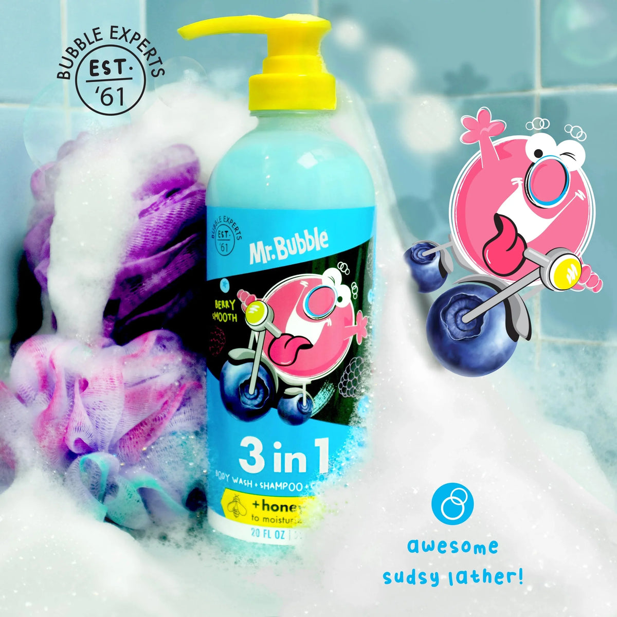 3in1 Body Wash, Shampoo & Conditioner, 20 fl oz N4357