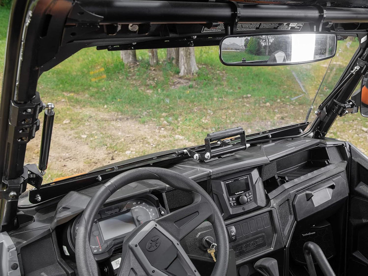 Heavy-Duty Scratch Resistant Flip Windshield, 1/4 Thick Polycarbonate G99233