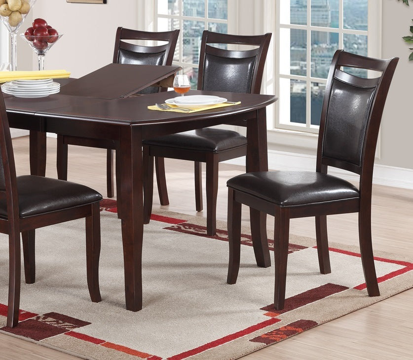 Set of 2 Brown Faux Leather Side Chairs J5602