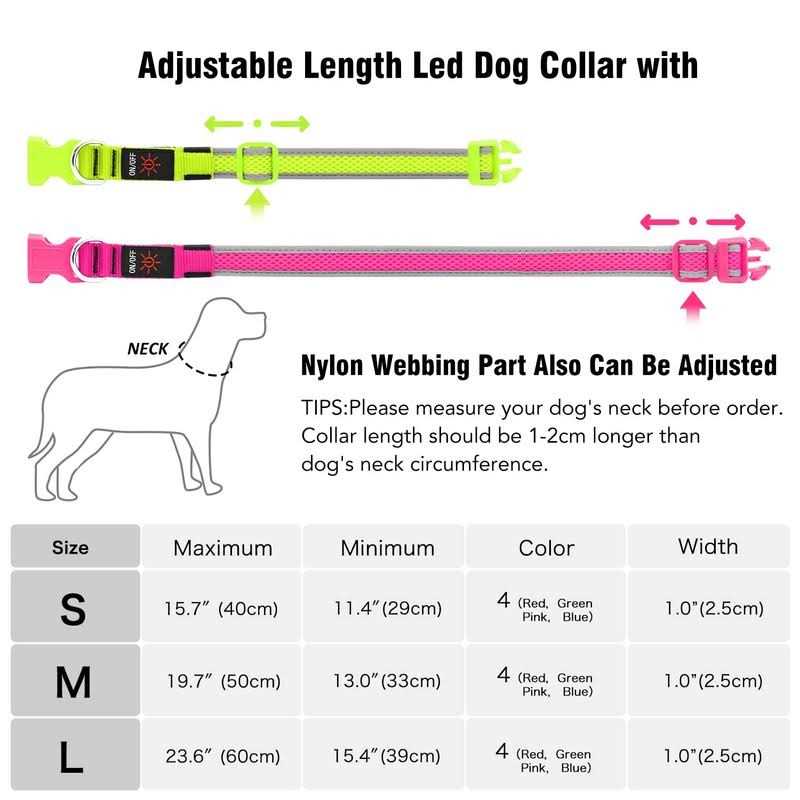 USB Rechargeable LED Dog Collar S14230
