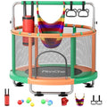 55" Toddler Mini Trampoline with Swing and Gymnastics Bar W310543