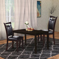 Set of 2 Brown Faux Leather Side Chairs J5602