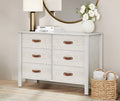 White 6 Drawer Wood Dresser F26137