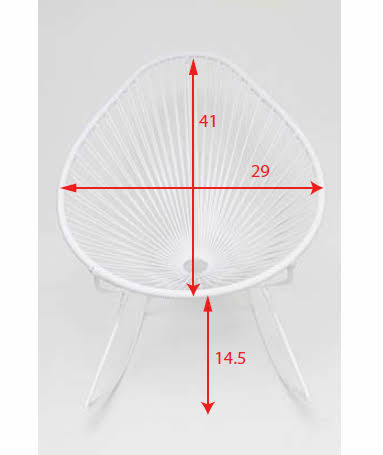White/Blue Rocker Chair G58413