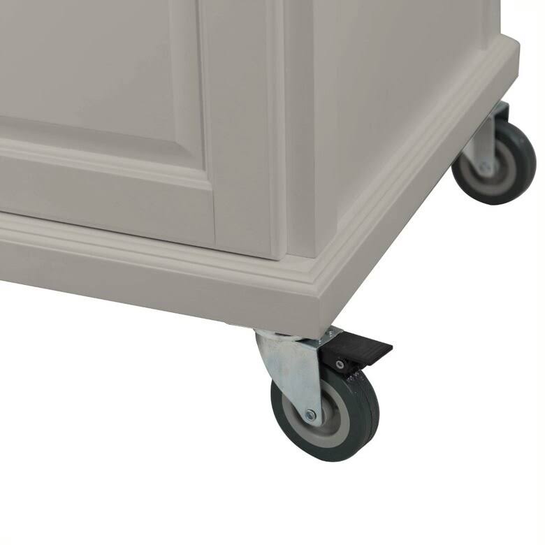 Black Stainless Steel Countertop Kitchen Island Cart B1300