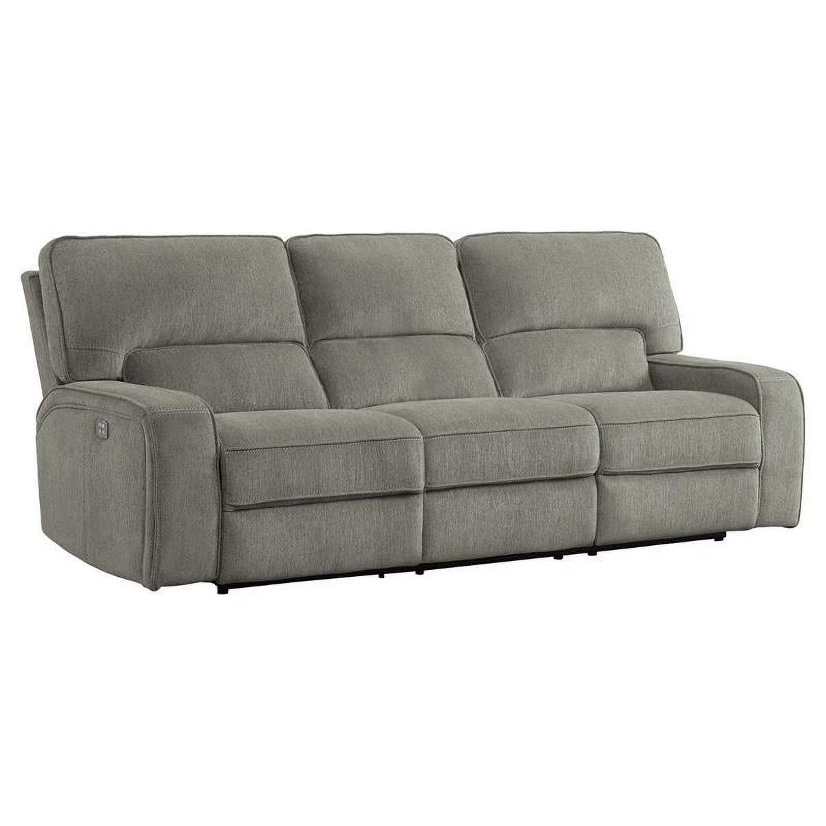 Mocha Chenille Power Double Reclining Sofa L987584