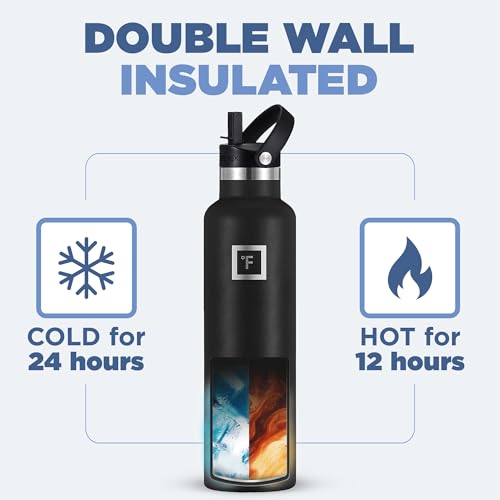 24 Oz Leak Proof Vacuum Insulated Stainless Steel Water Bottle N56158