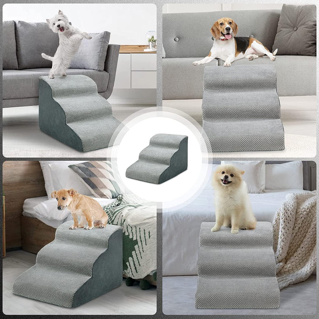 3 Tiers Non-Slip Foam Dog Ramp Stairs for Sofa W4983