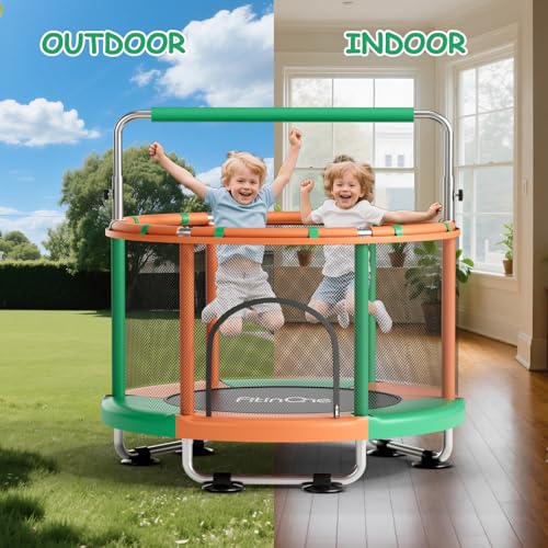 55" Toddler Mini Trampoline with Swing and Gymnastics Bar W310543