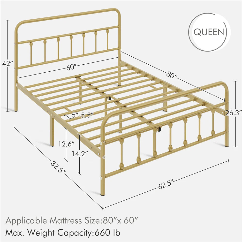Queen Bed with High Headboard Q2365