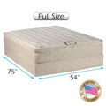 Medium Firm Innerspring PillowTop Mattress Set with Bed Frame Full V99105