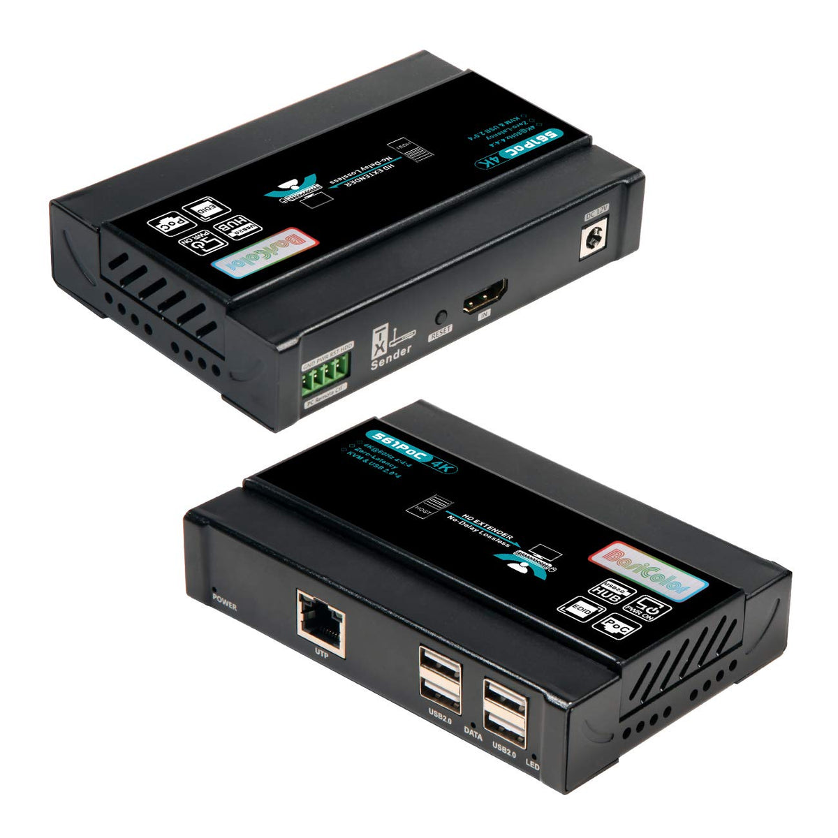 HDMI KVM USB Extender 4K@60Hz Over Cat5e/Cat6 Up to 60m, 4 Ports USB H65972