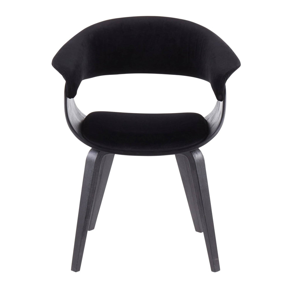 Cream Fabric Zebra Wood Dining Accent Chair K463