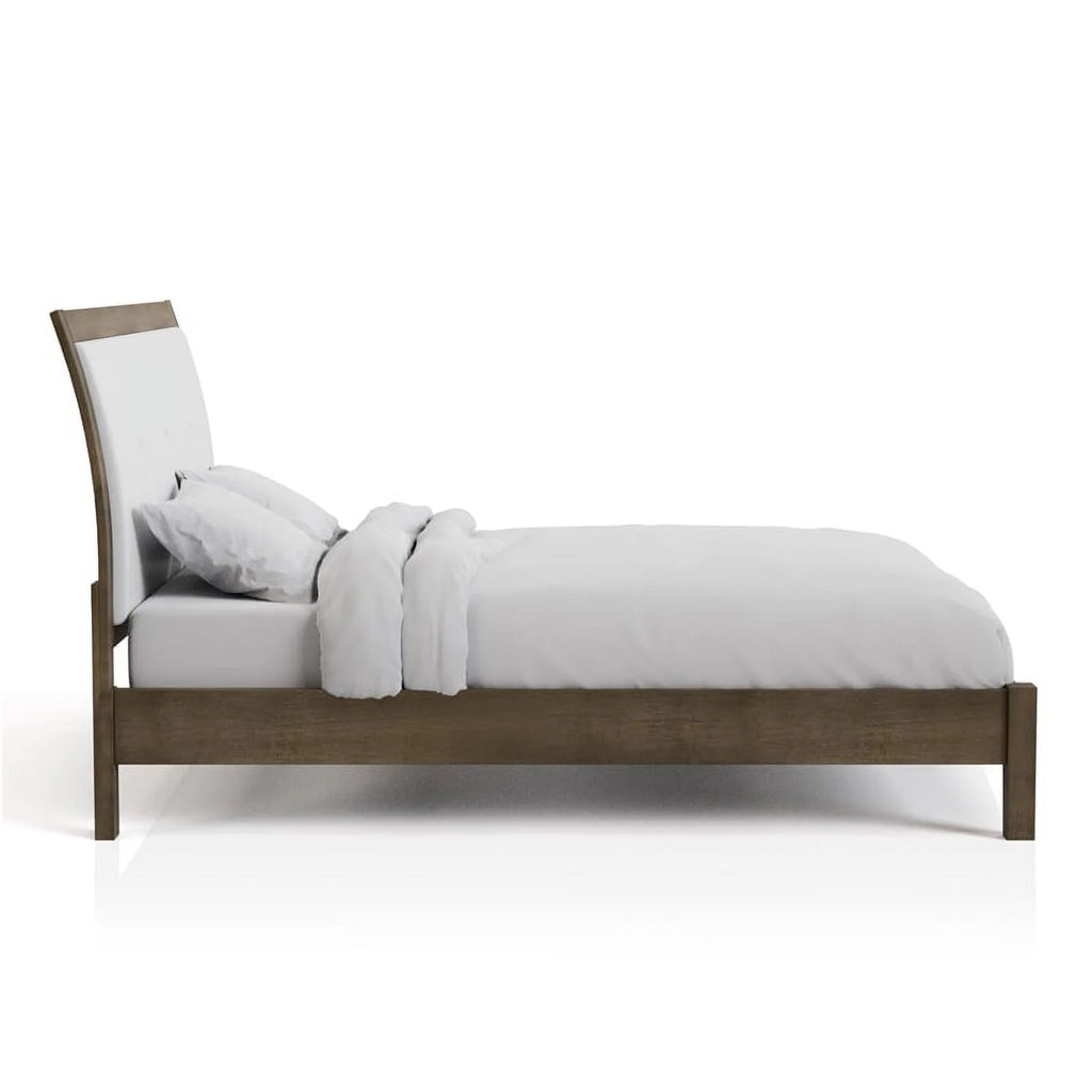 Solid Wood Tufted Full Bed in Gray C26708
