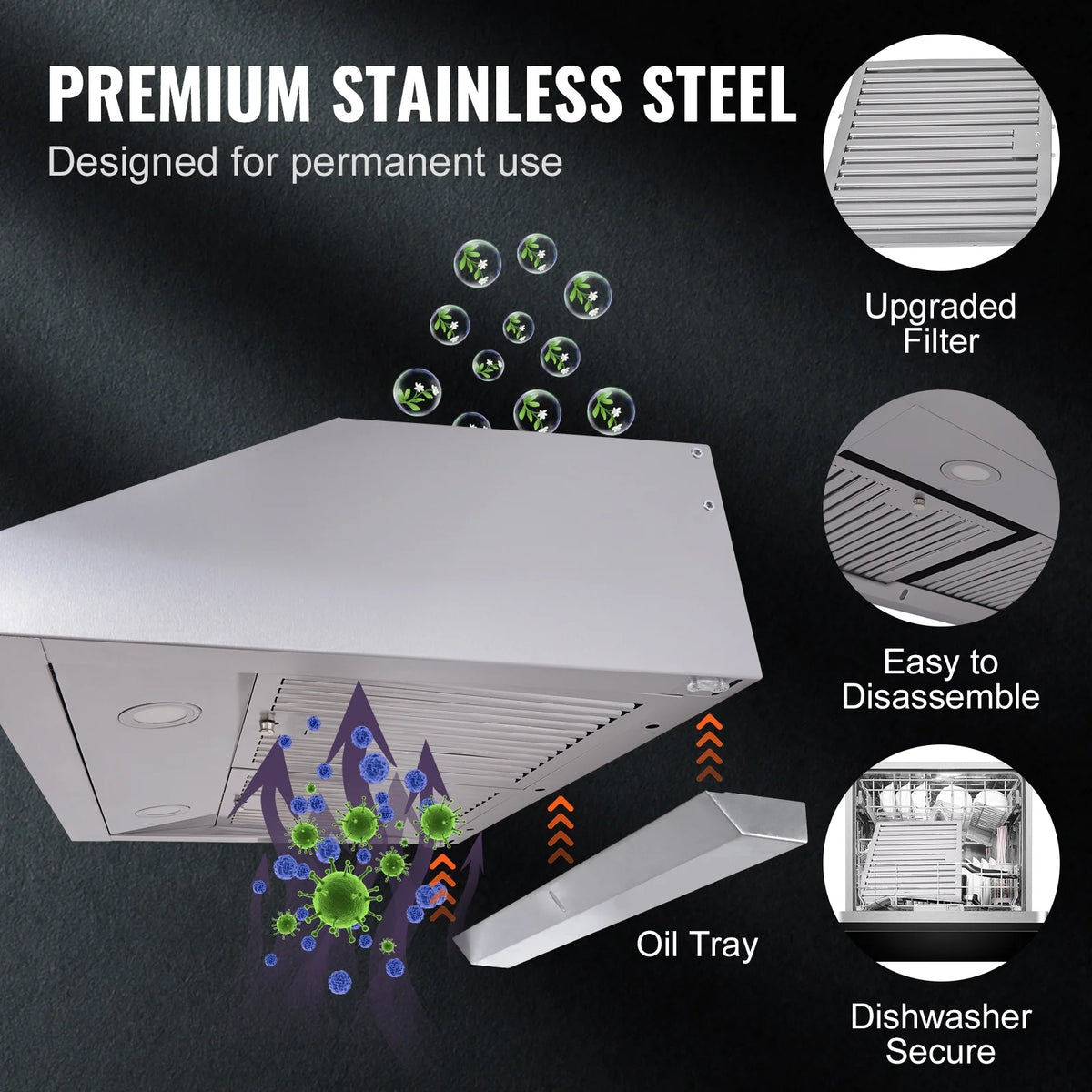 30inch Stainless Steel Under Cabinet Range Hood P4882