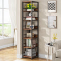 75" Tall Narrow 6 Tier Corner Bookshelf Y886753
