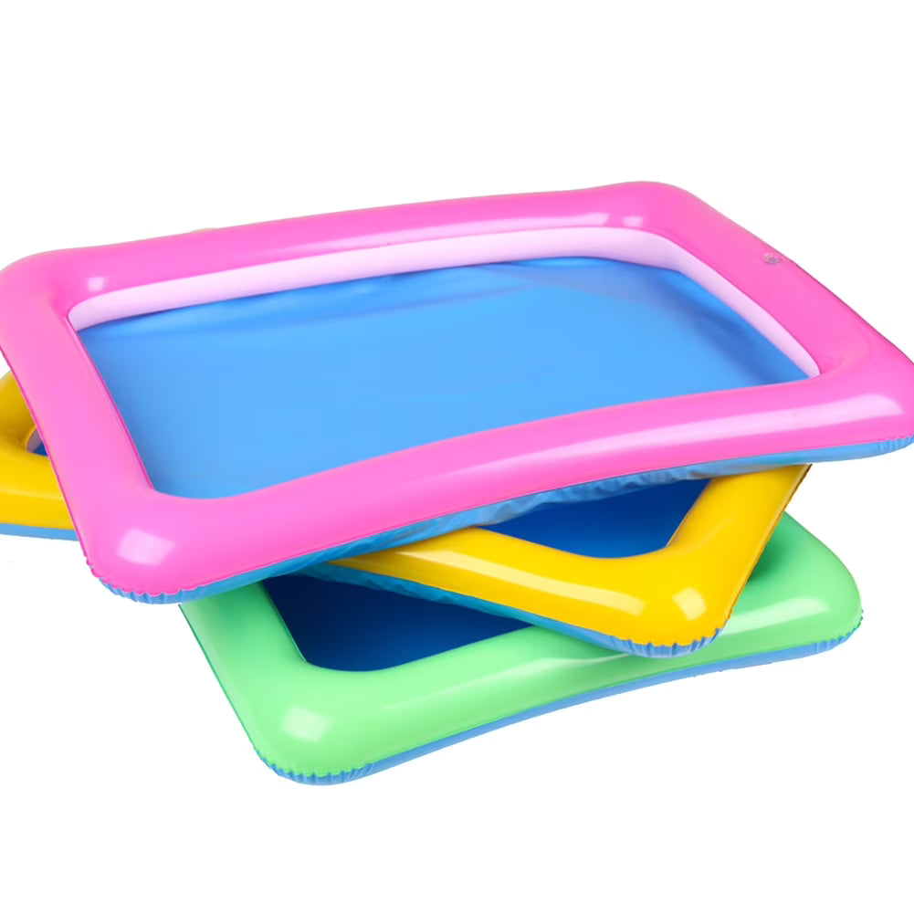 Sand Tray Outdoor Beach Kids Toys Storage Inflatable Pad Box Tray E334995