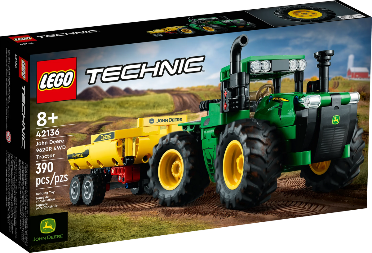 4WD Tractor Toy with Trailer Building Toy W715739