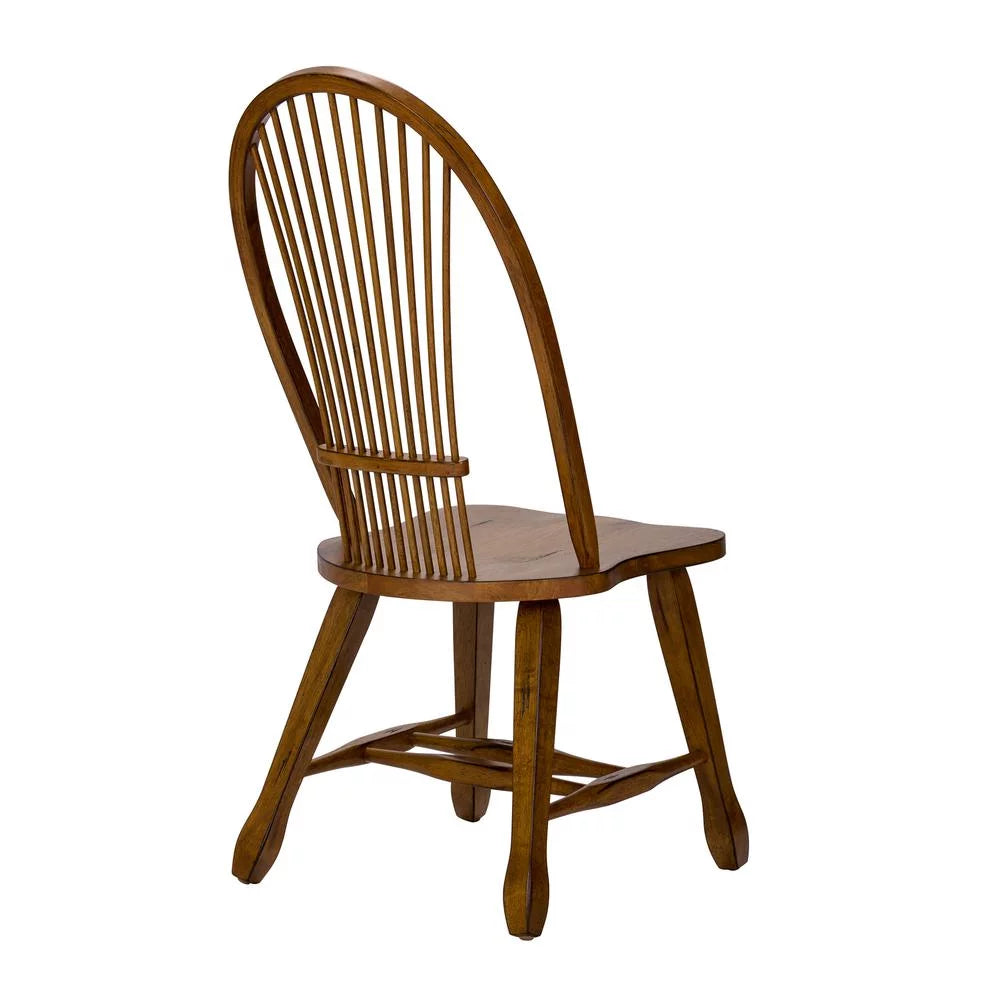 Brown Oak Side Chair Set of 2 F286