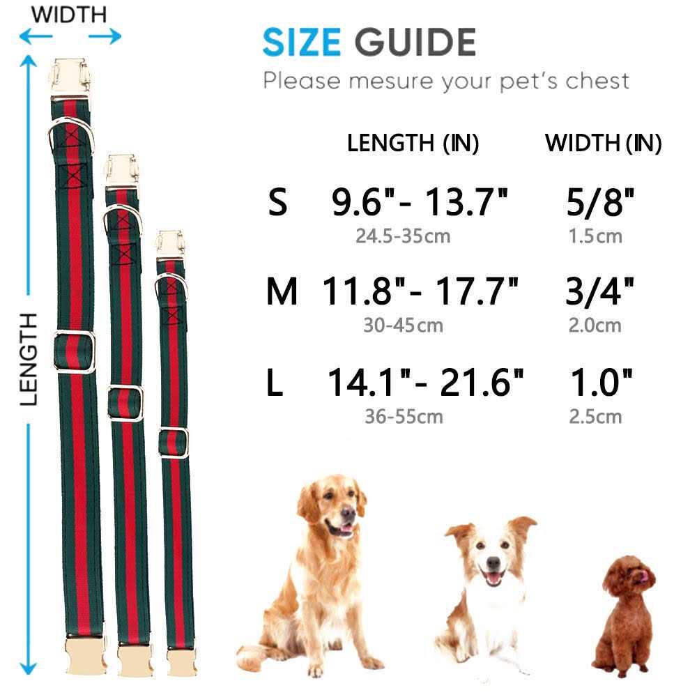 Adjustable Dog Collar with Metal Buckle D6902