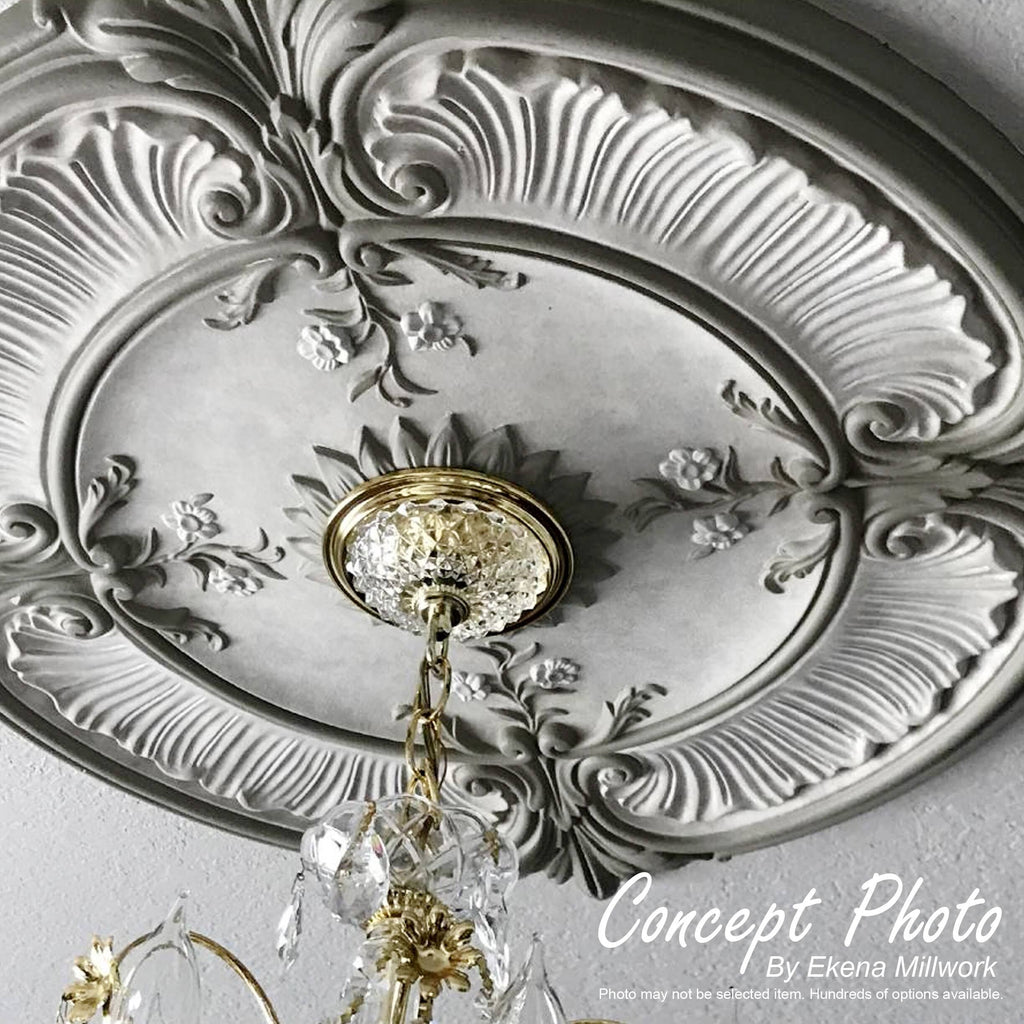 15 3/4x22OD x 5/8x22P Ceiling Medallion Hand-Painted Flash Gold N822