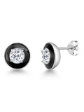 1.20 Ct Round White Topaz Stud Earrings V94644