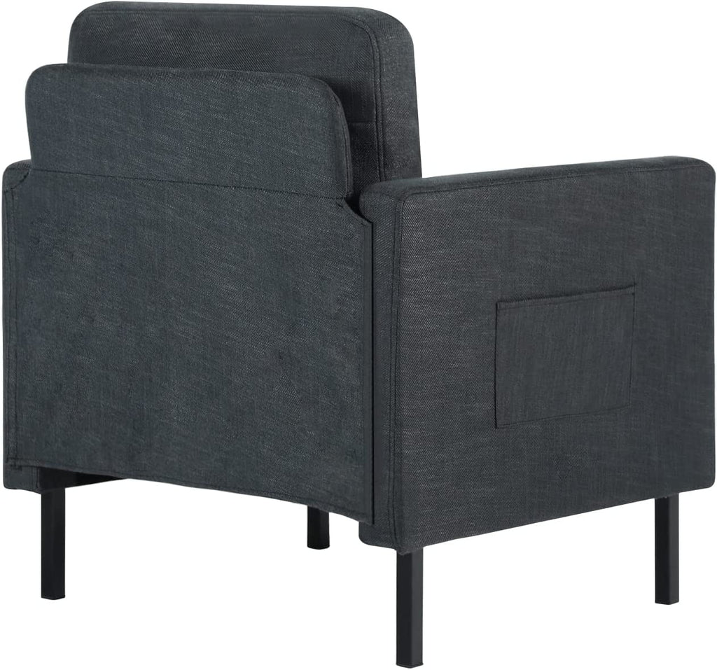 Dark Gray Upholstered Accent Chair H191