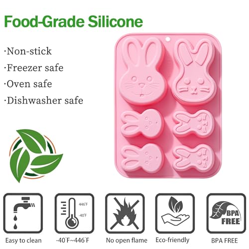 3D Easter Bunny Silicone Mold 2 Pack G609387
