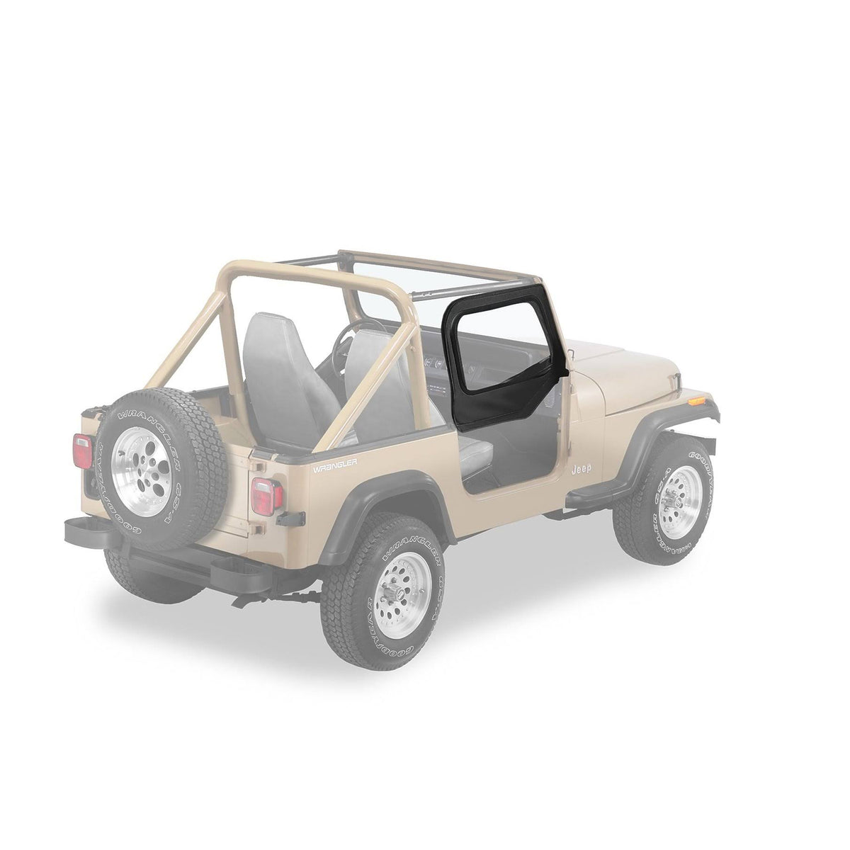 Black Upper Fabric Door Skins Replacement C339586