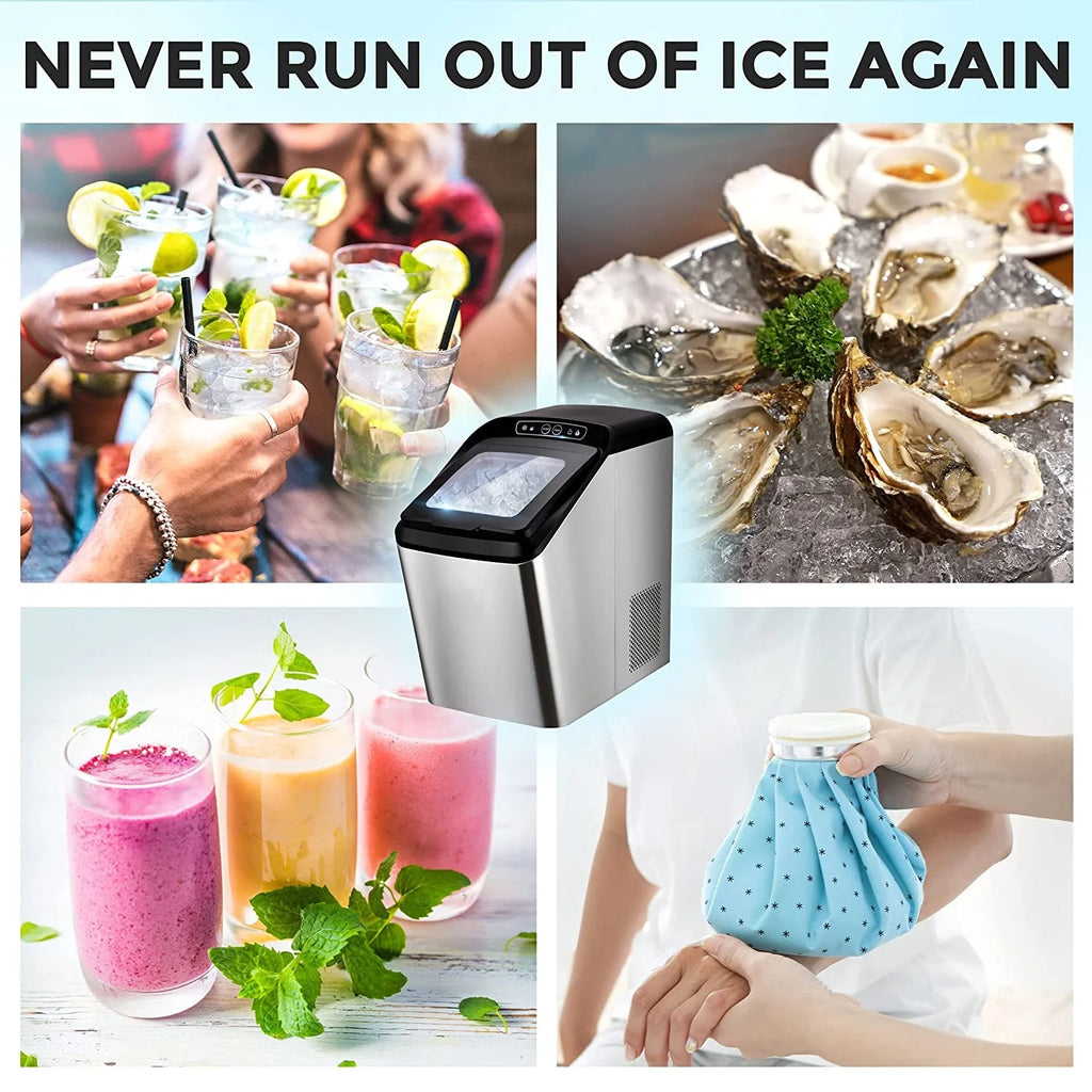 Countertop Stainless Steel Nugget Ice Maker F90679