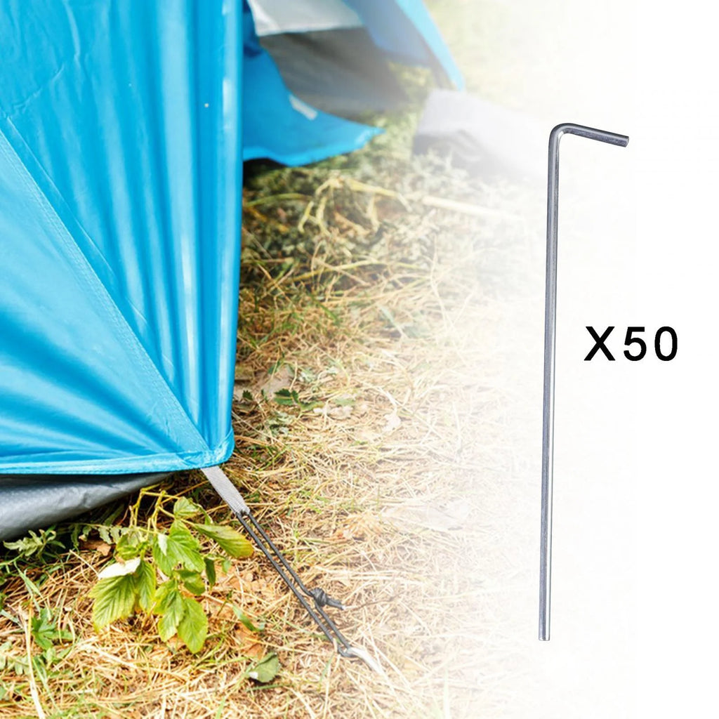 50 Pieces Aluminum Alloy Tent Pegs 200mm F400