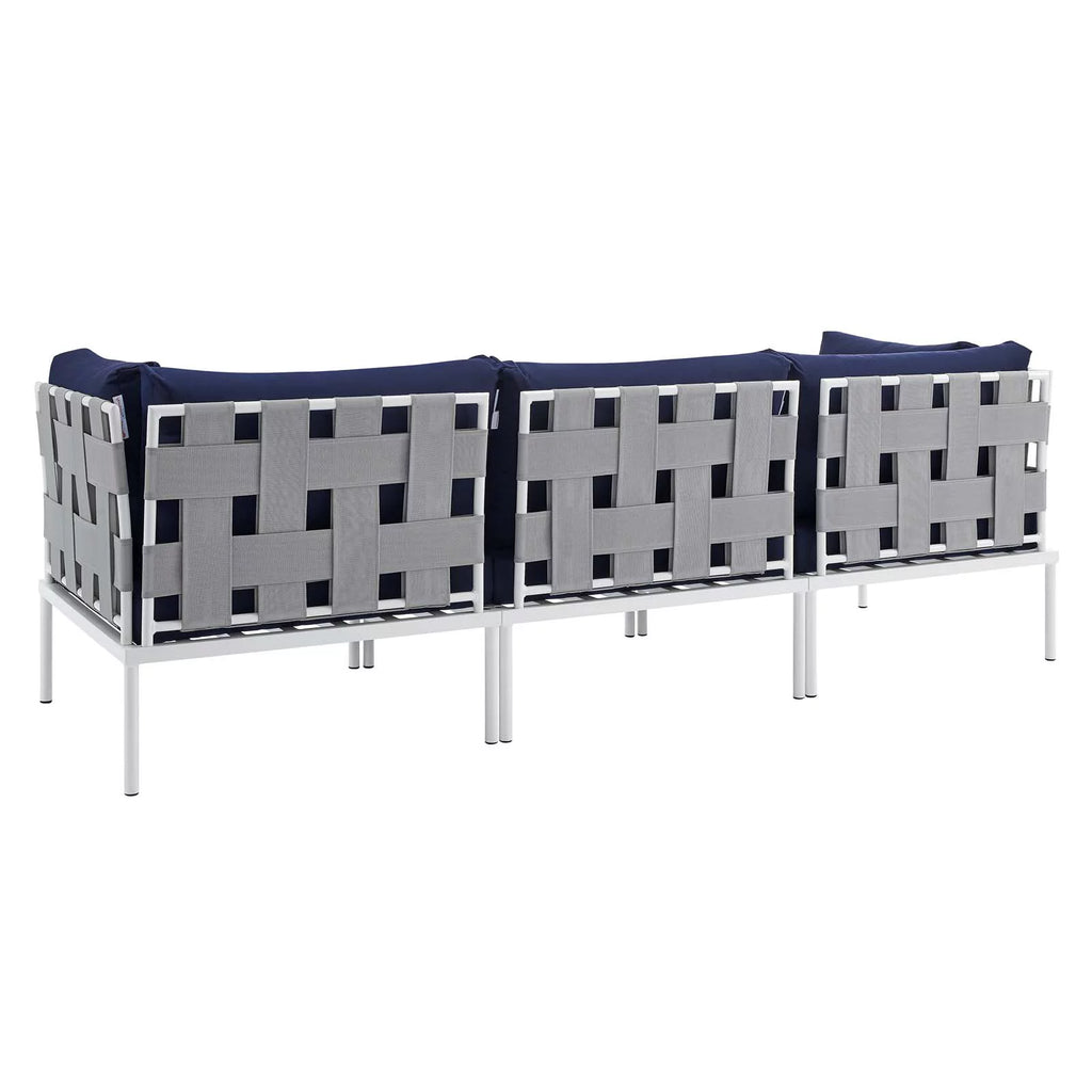 Grey Blue Navy Modern Outdoor Lounge Sofa A5061