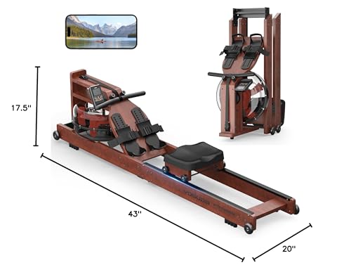 Foldable Water Rowing Machine 400LBS Weight Capacity with Monitor M589144