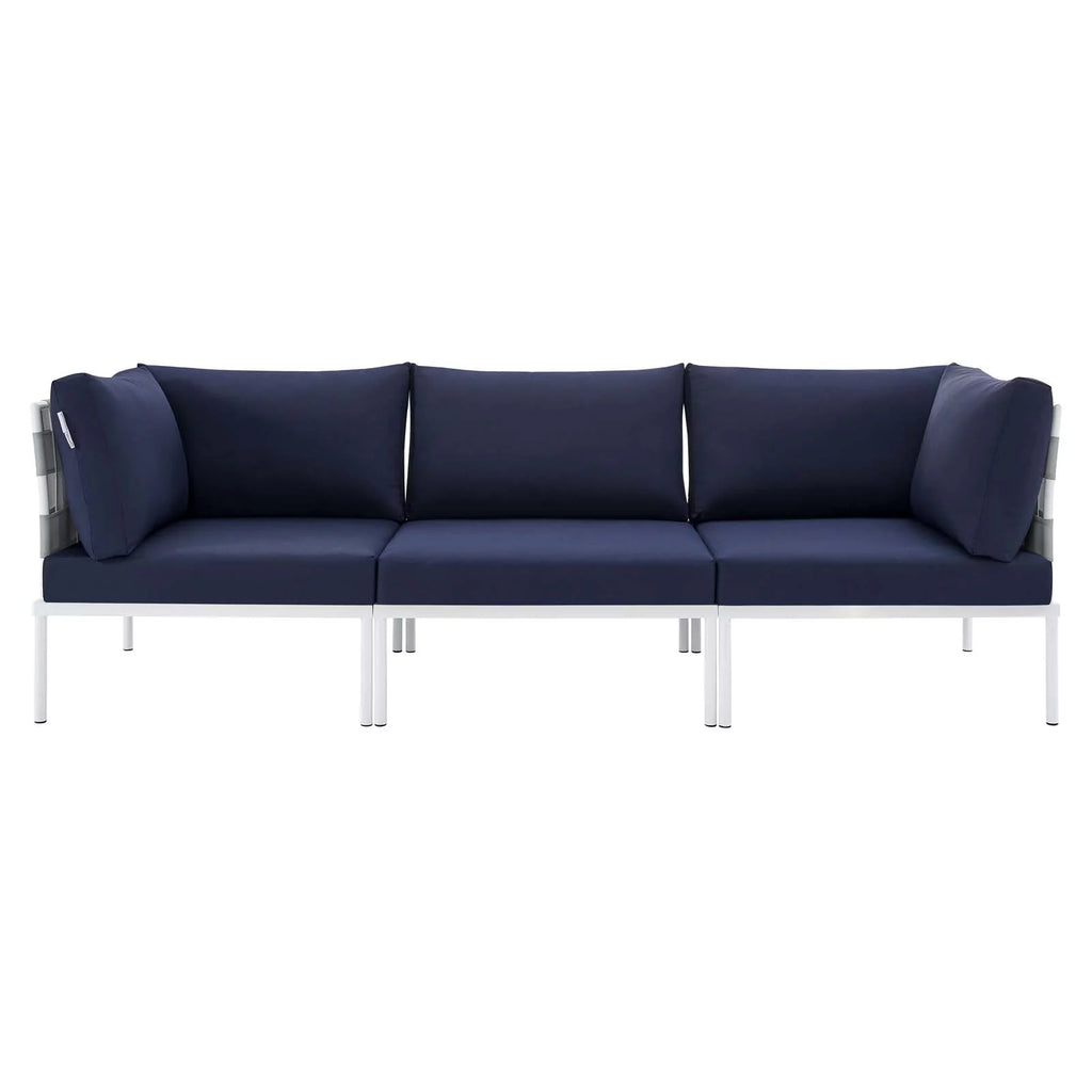 Grey Blue Navy Modern Outdoor Lounge Sofa A5061