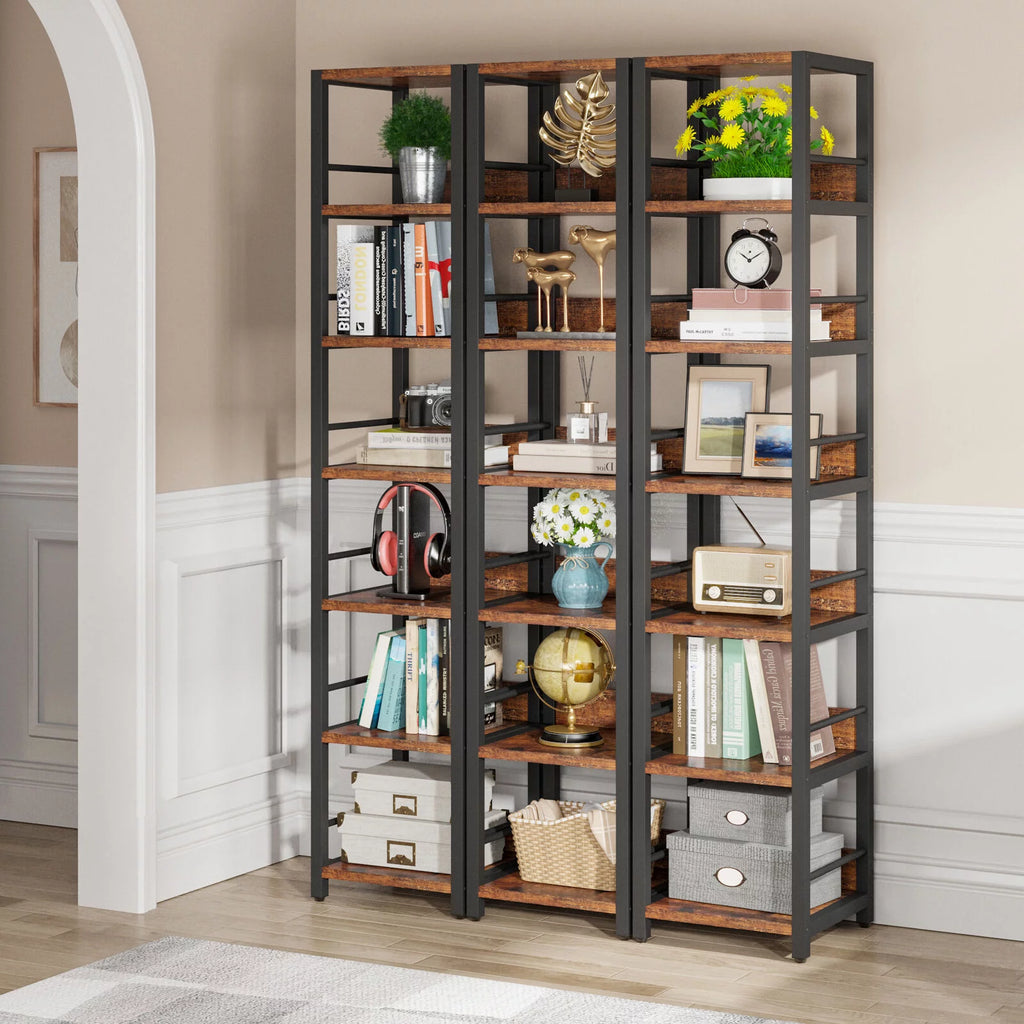 75" Tall Narrow 6 Tier Corner Bookshelf Y886753