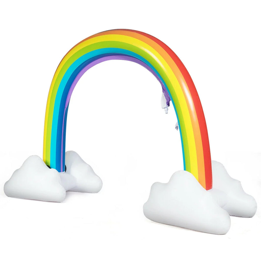 Inflatable Rainbow Sprinkler Toy 7.5 Feet Long PVC N7531