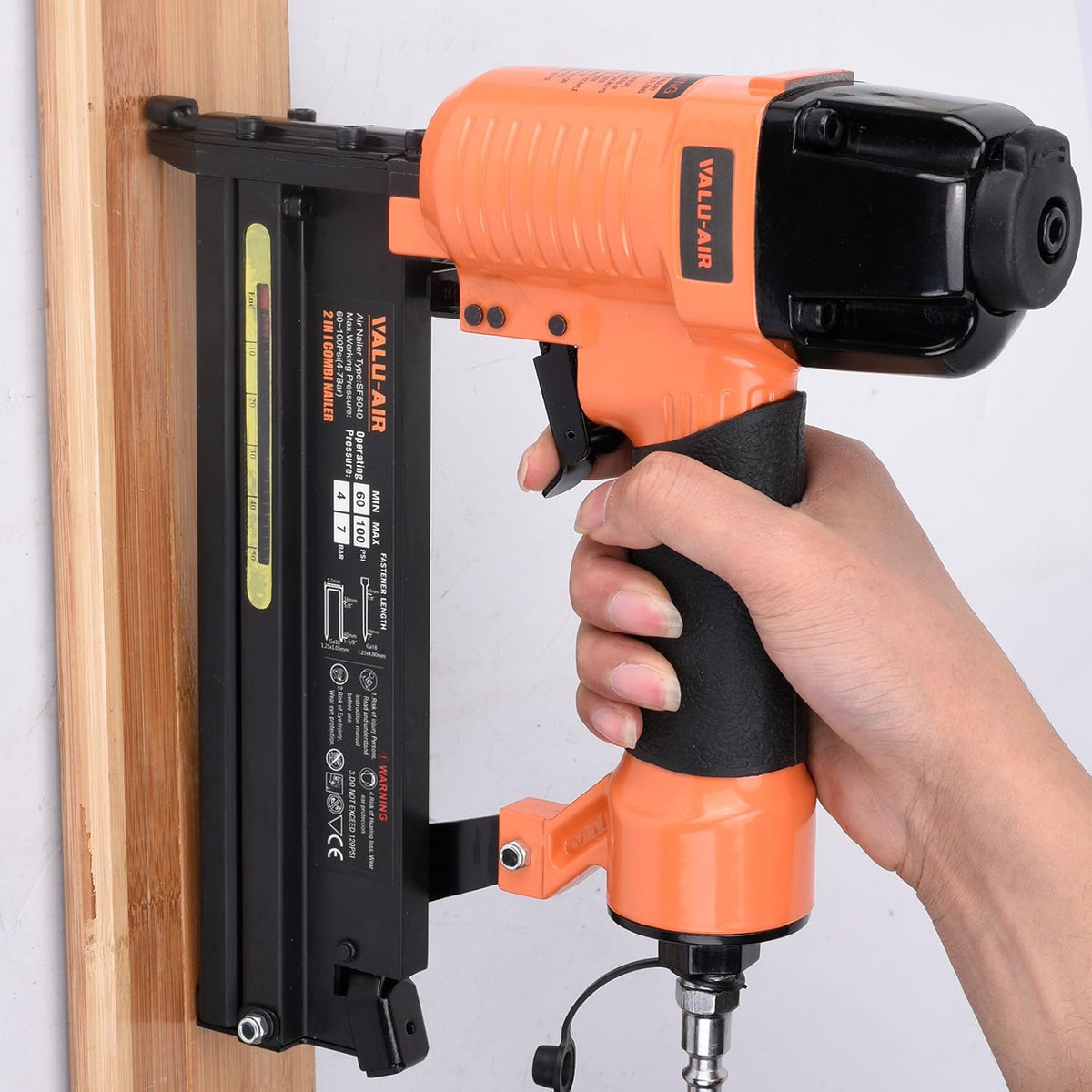 2 in 1 Pneumatic Brad Nailer and Stapler with Carrying Case U7995