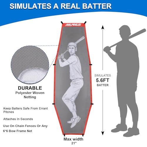 6'X6' Baseball Softball Practice Net with Strike Zone Target S9602