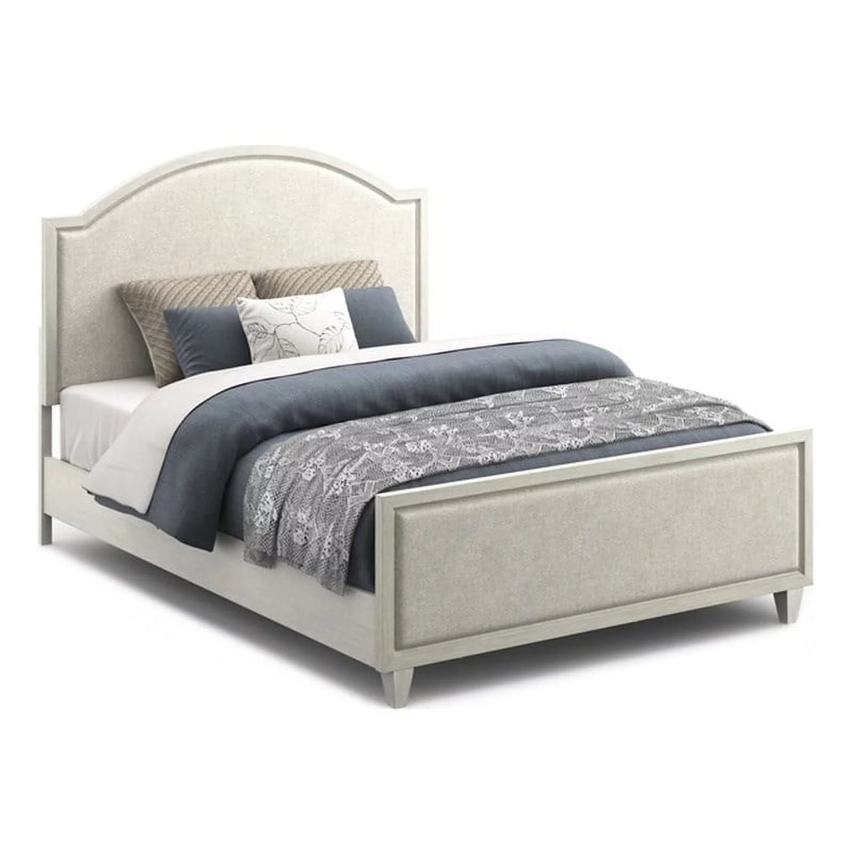 Gray Queen Upholstered Wooden Bed M8768